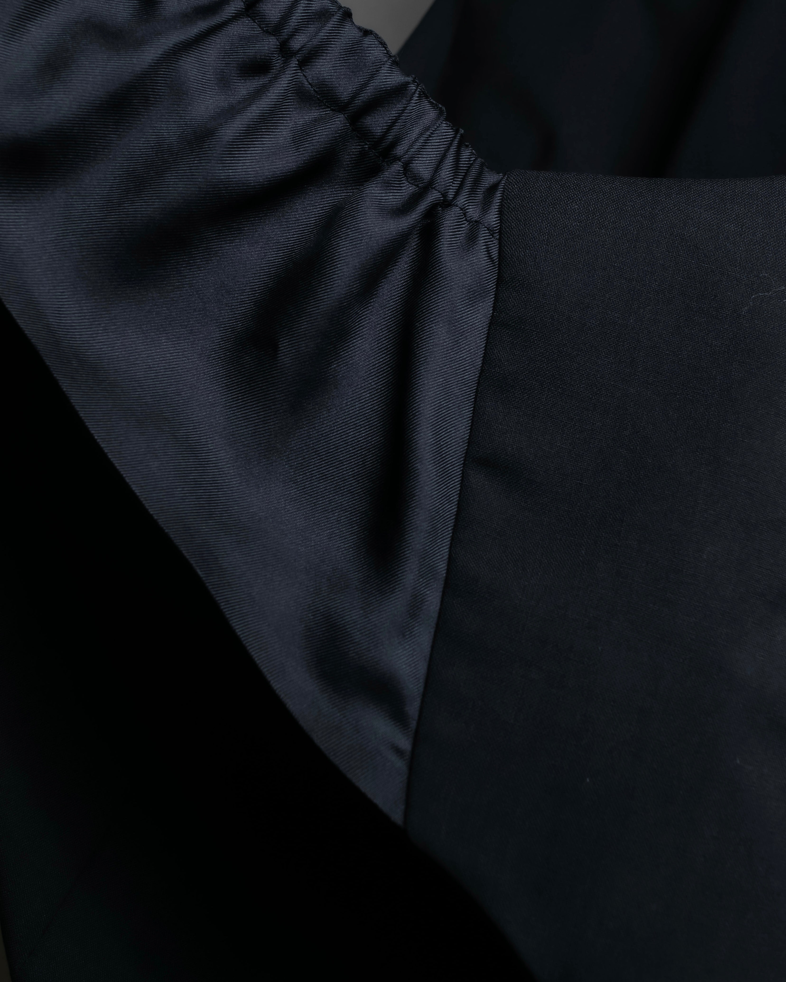 "LOUIS VUITTON" Leather tape cross knit detail vest