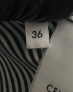 -SPECIAL- “CELINE” 2018’s silk striped ruffle bow blouse