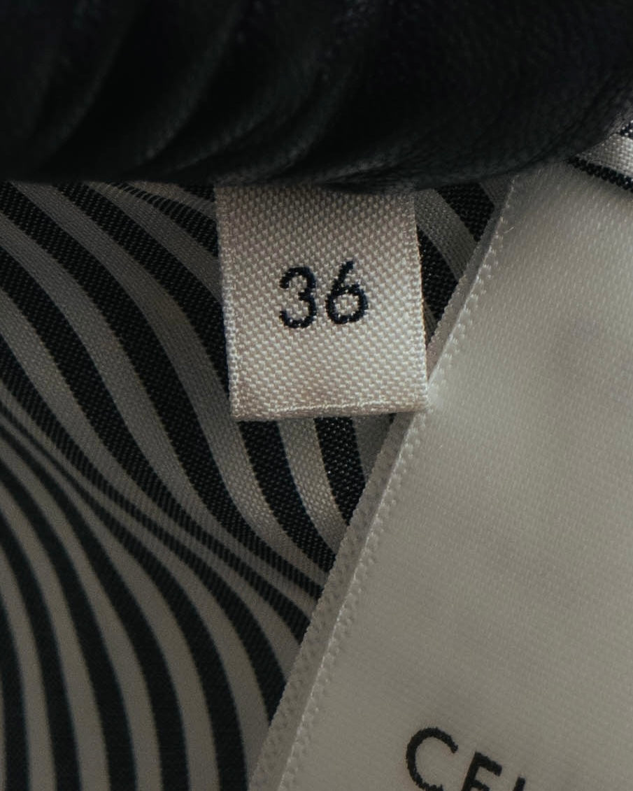 -SPECIAL- “CELINE” 2018’s silk striped ruffle bow blouse