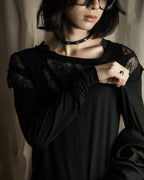 "RED VALENTINO" Distressed tulle skirt docking long pullover