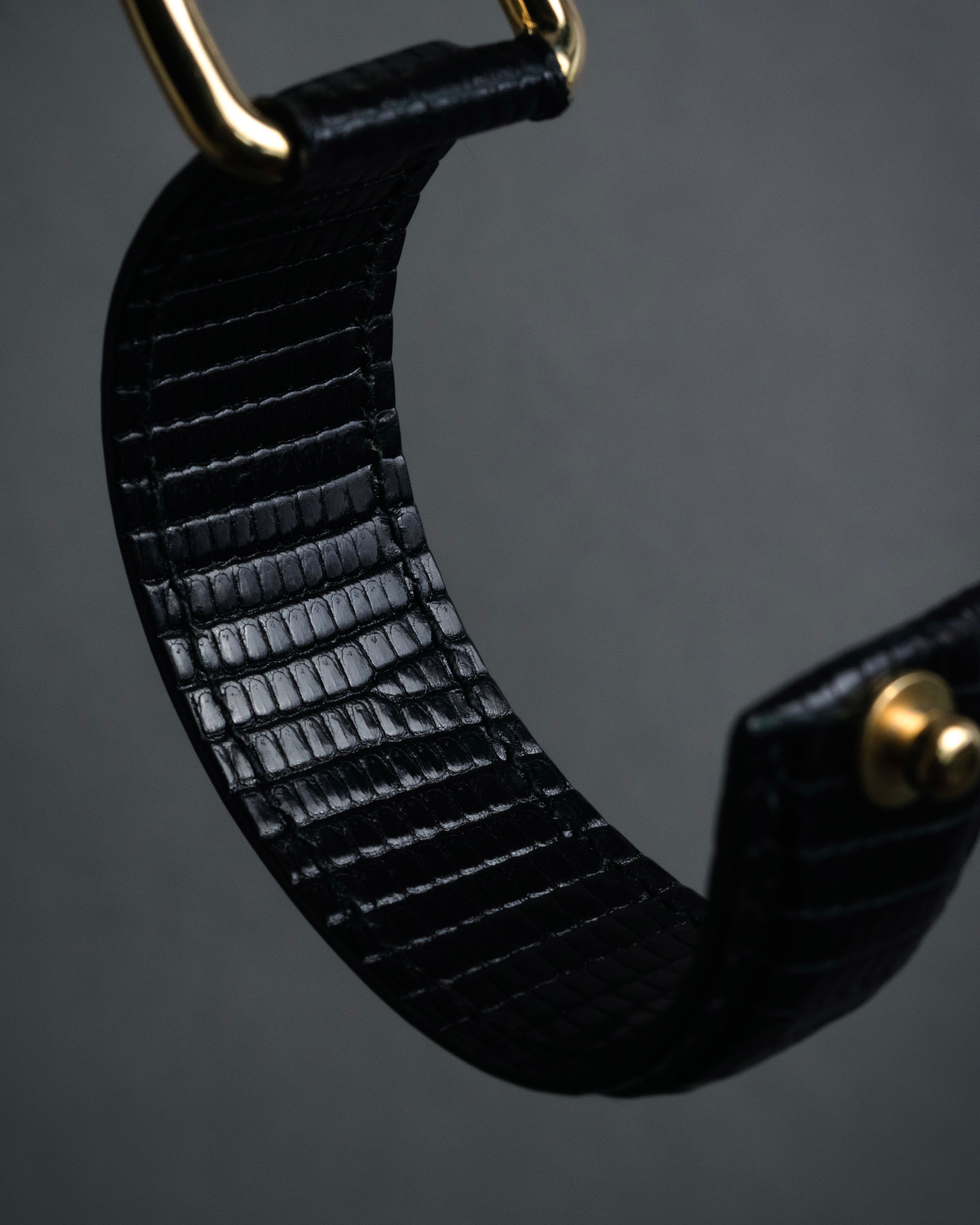 “GUCCI” 90’s-00’s Lizard horsebit bracelet