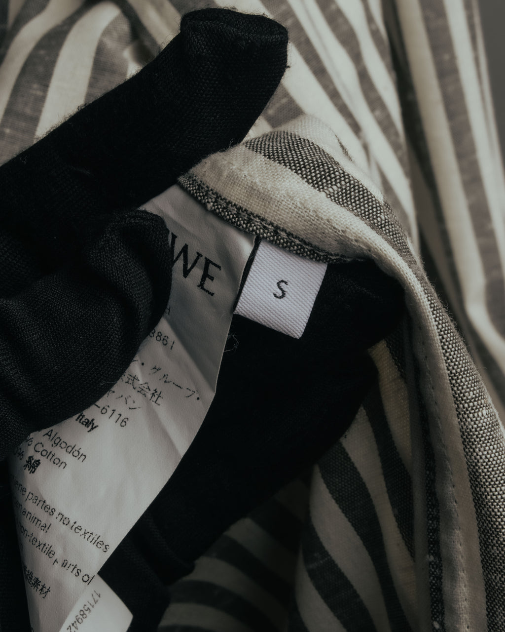 -SPECIAL- “LOEWE” 2010’s striped ribbon sleeve long gown coat