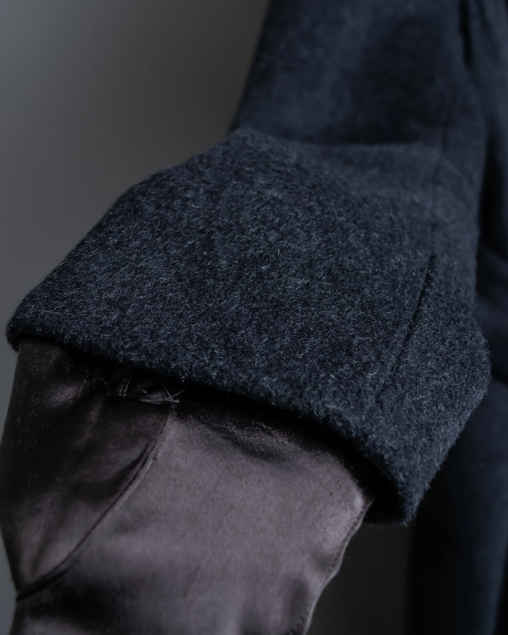 "RUIRUE BOUTIQUE" Shawl collar flare silhouette coat