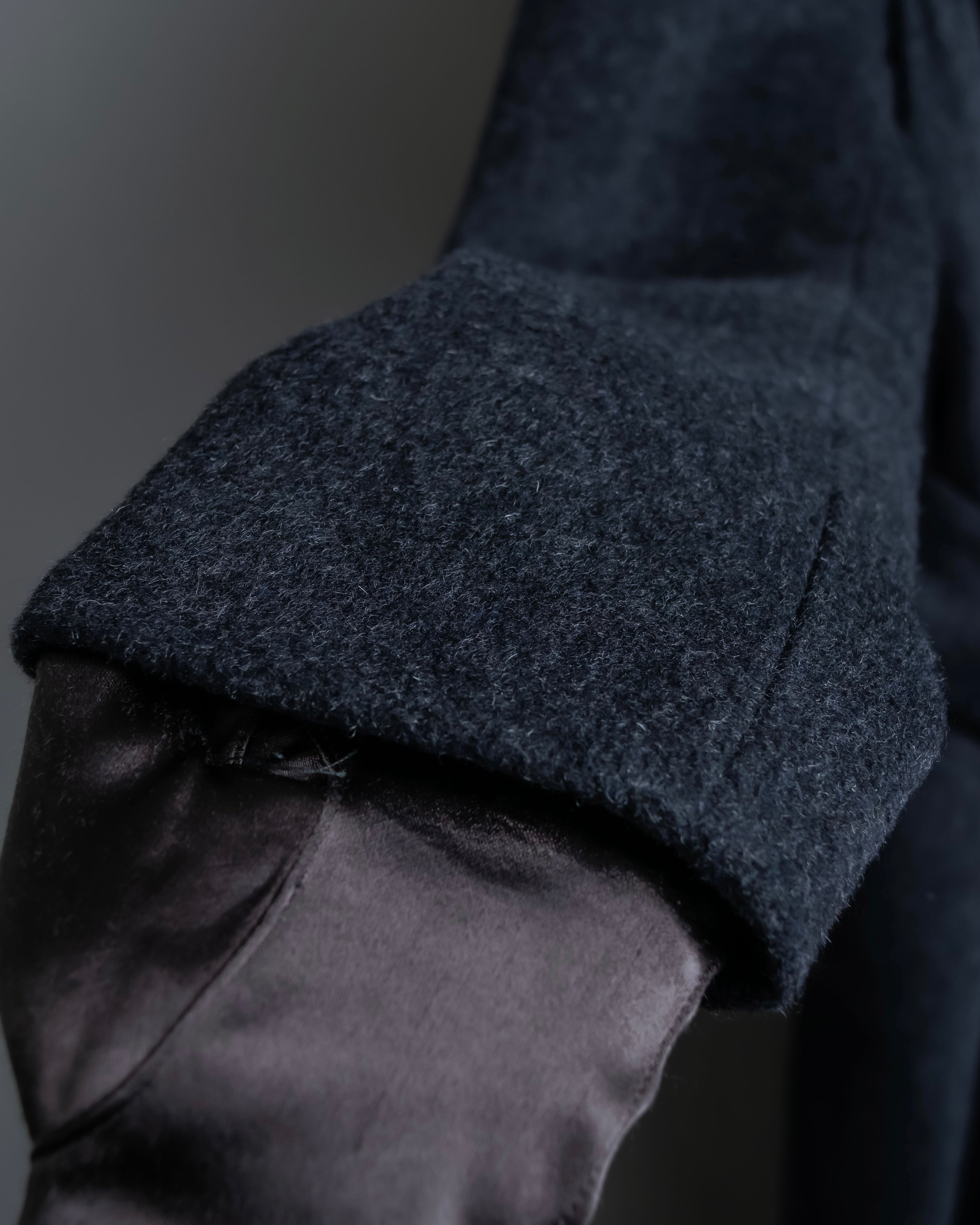 "RUIRUE BOUTIQUE" Shawl collar flare silhouette coat