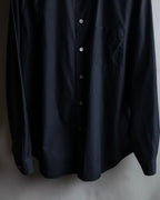 "Yohji Yamamoto COSTUME d’HOMME" Minimal detail cotton poplin black shirt