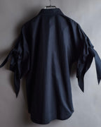 "HERMES" Gaultier period twisted sleeve cotton shirt