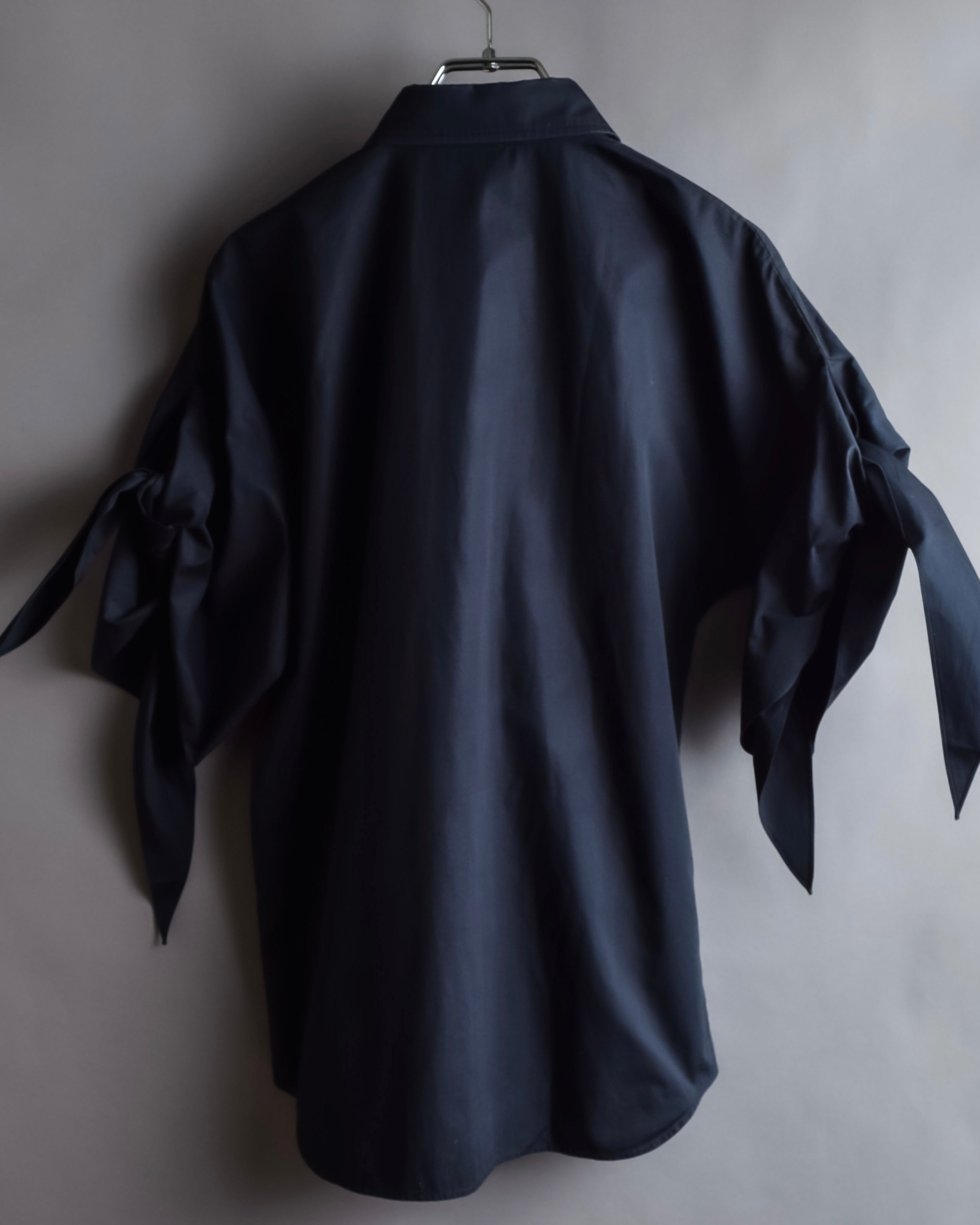 "HERMES" Gaultier period twisted sleeve cotton shirt