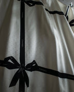 "CHANEL" Logo engraved ribbon motif design large scarf