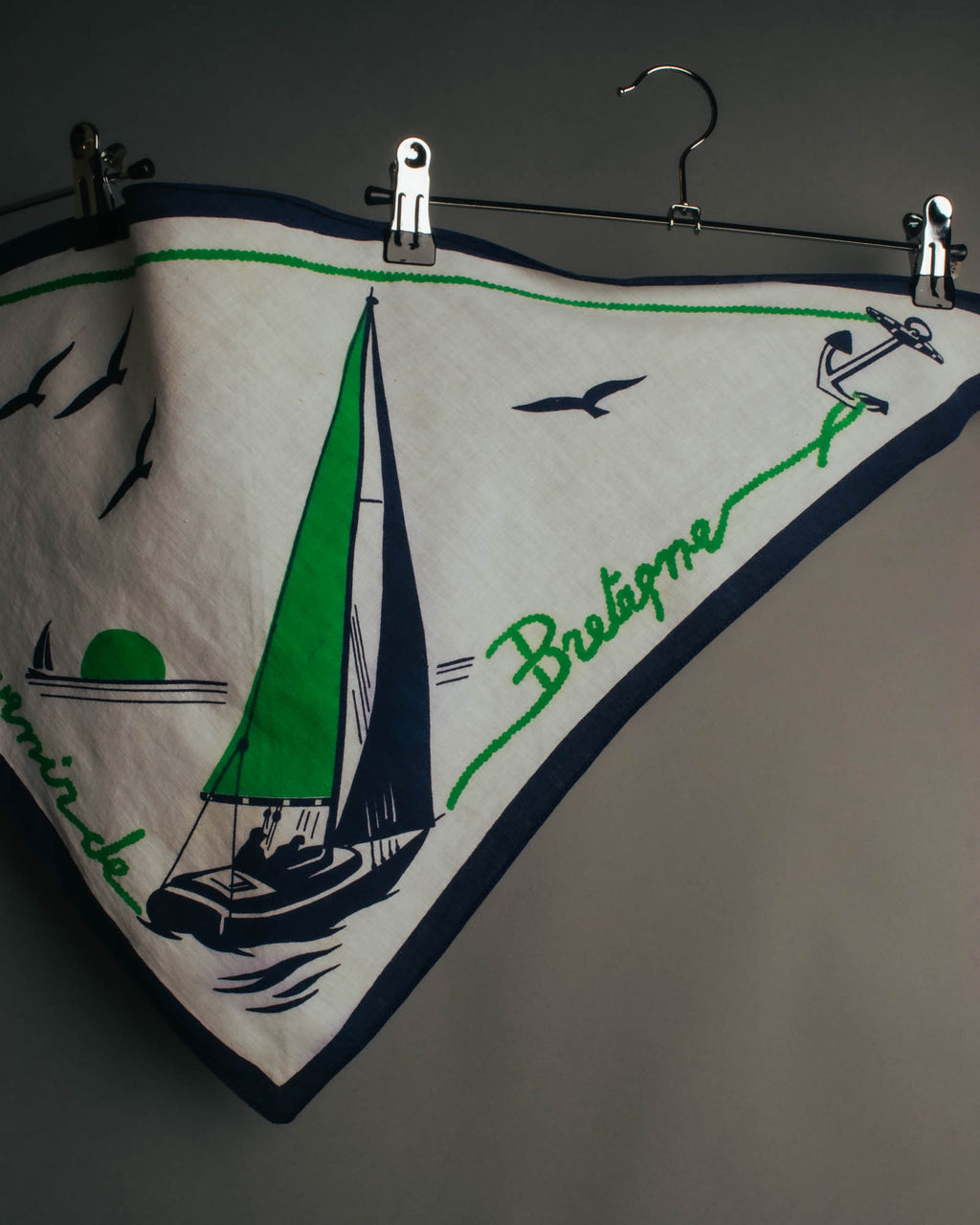 "Vintage" Souvenir de bretagne marine scarf