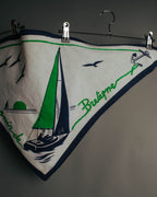 "Vintage" Souvenir de bretagne marine scarf