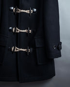 "BURBERRY" Classic detailing melton wool duffle coat