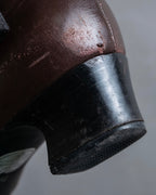 "Pinky&Dianne" Animal fur pattern lace-up heel shoes