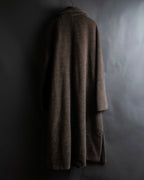 "Max Mara" Alpaca mix brown stand collar long coat