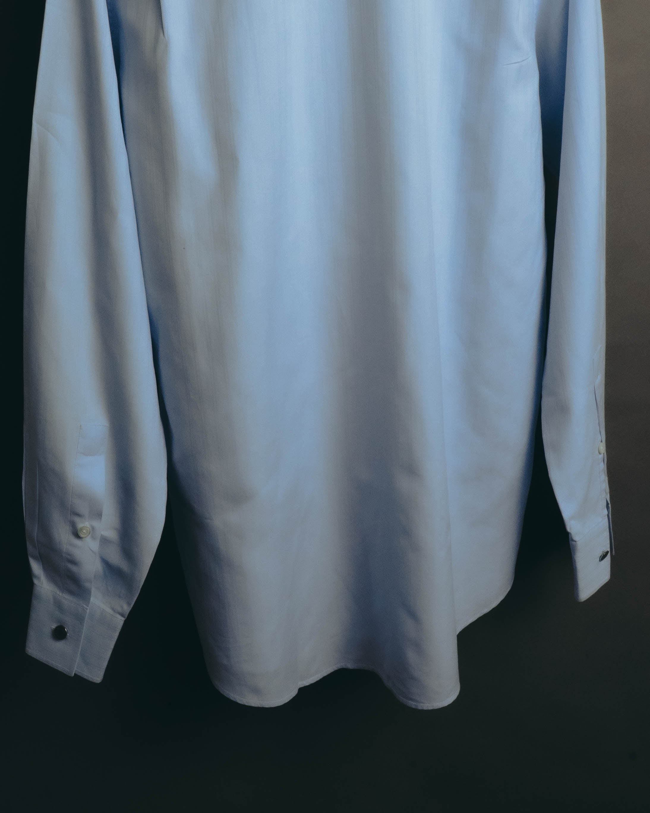 "Hermès" Vintage subtly woven cotton dress shirt