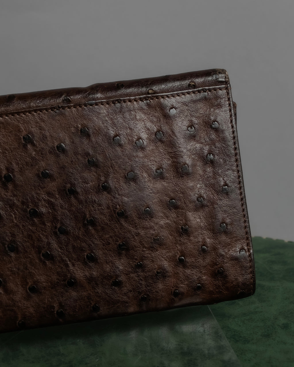 "LOEWE" Ostrich leather bi-fold wallet
