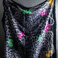 "Christian Dior" Leopard print ribbon studded large scarf