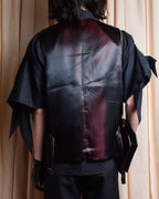 "GIORGIO ARMANI" Deep satin backed tailored wool vest