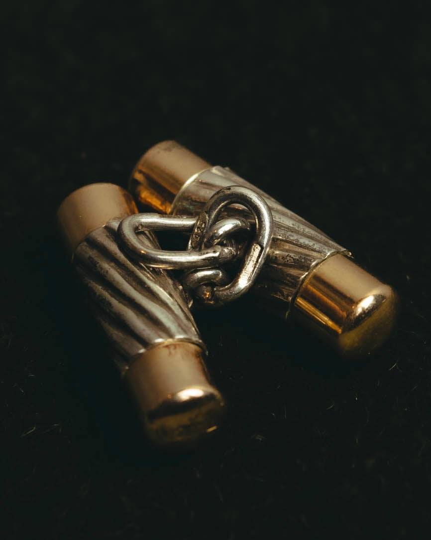 “Tiffany & Co.” 80’s-90’s Twisted bi-color chain cufflinks