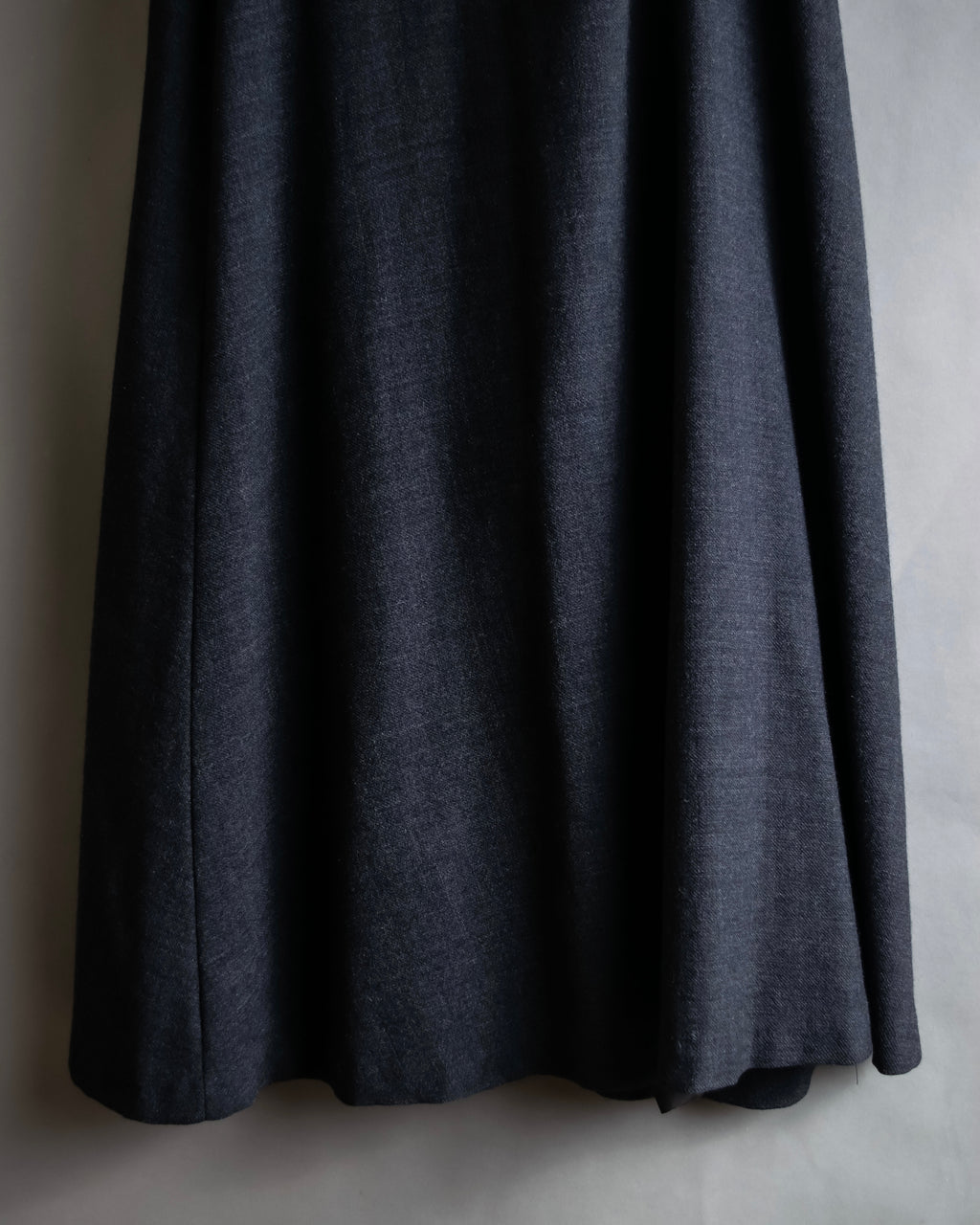 "Christian Dior" Front button design flare wool skirt