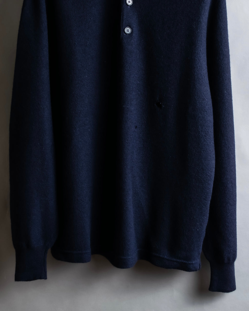 Hermès Camiseta de punto de cachemira azul marino hermosa