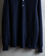 Hermès Camiseta de punto de cachemira azul marino hermosa