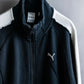 "PUMA" Pile switching design zip up track jacket