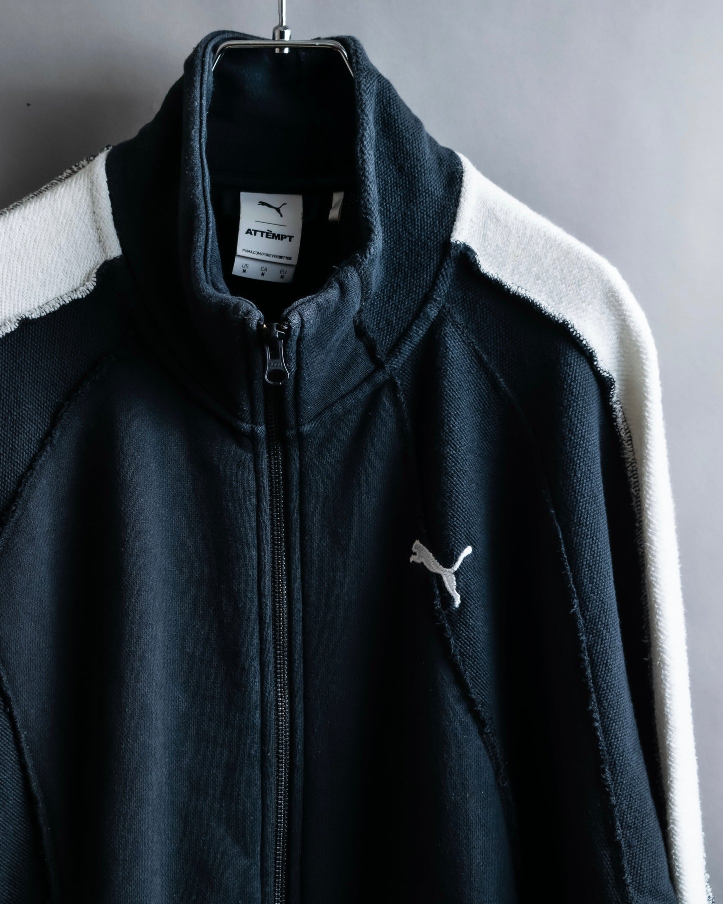 "PUMA" Pile switching design zip up track jacket