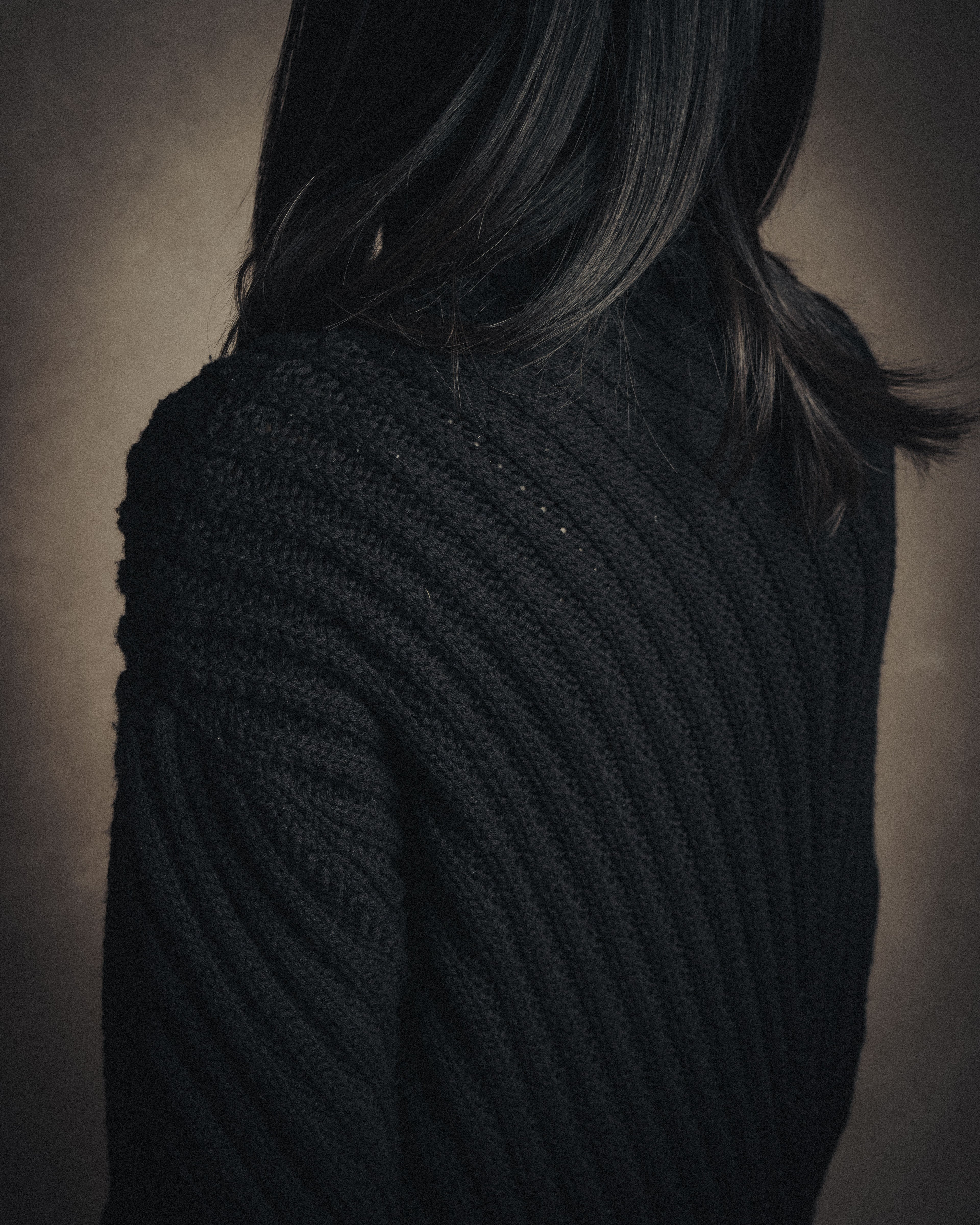 –SPECIAL– “HERMES” 90’s-00’s Bias rib merino knit sweater