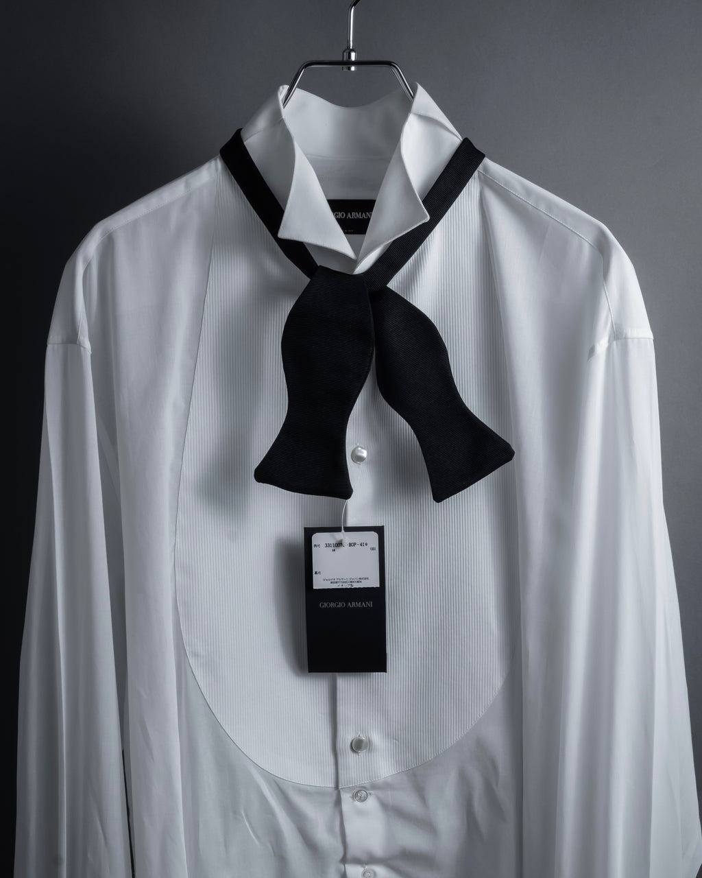 "GIORGIO ARMANI" Belt included bow tie dress shirt
