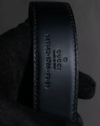 "GUCCI" Organic curved buckle design leather belt