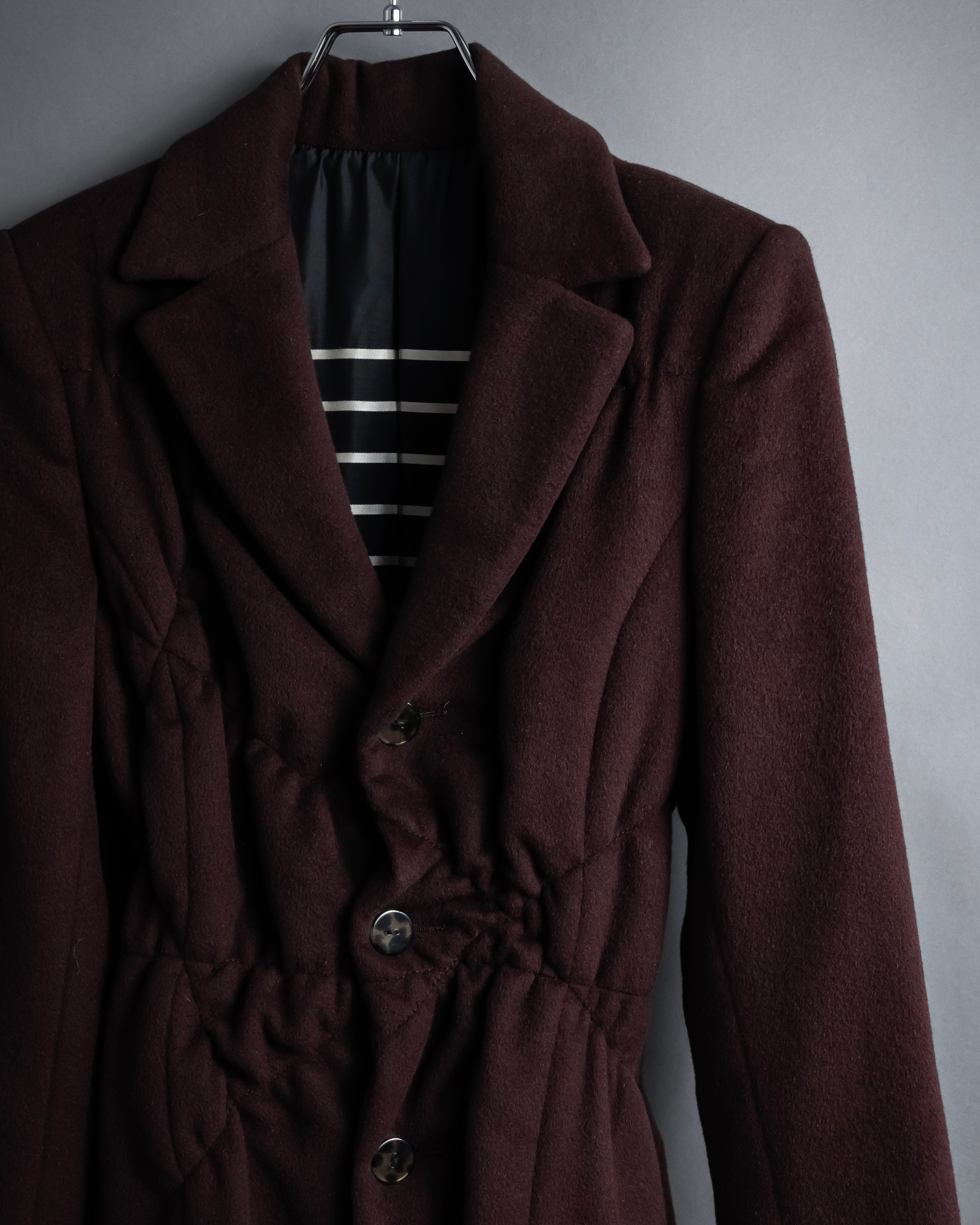 -SPECIAL- "JEAN PAUL GAULTIER"
 1990's-00's Gathered tuck shape design long coat
