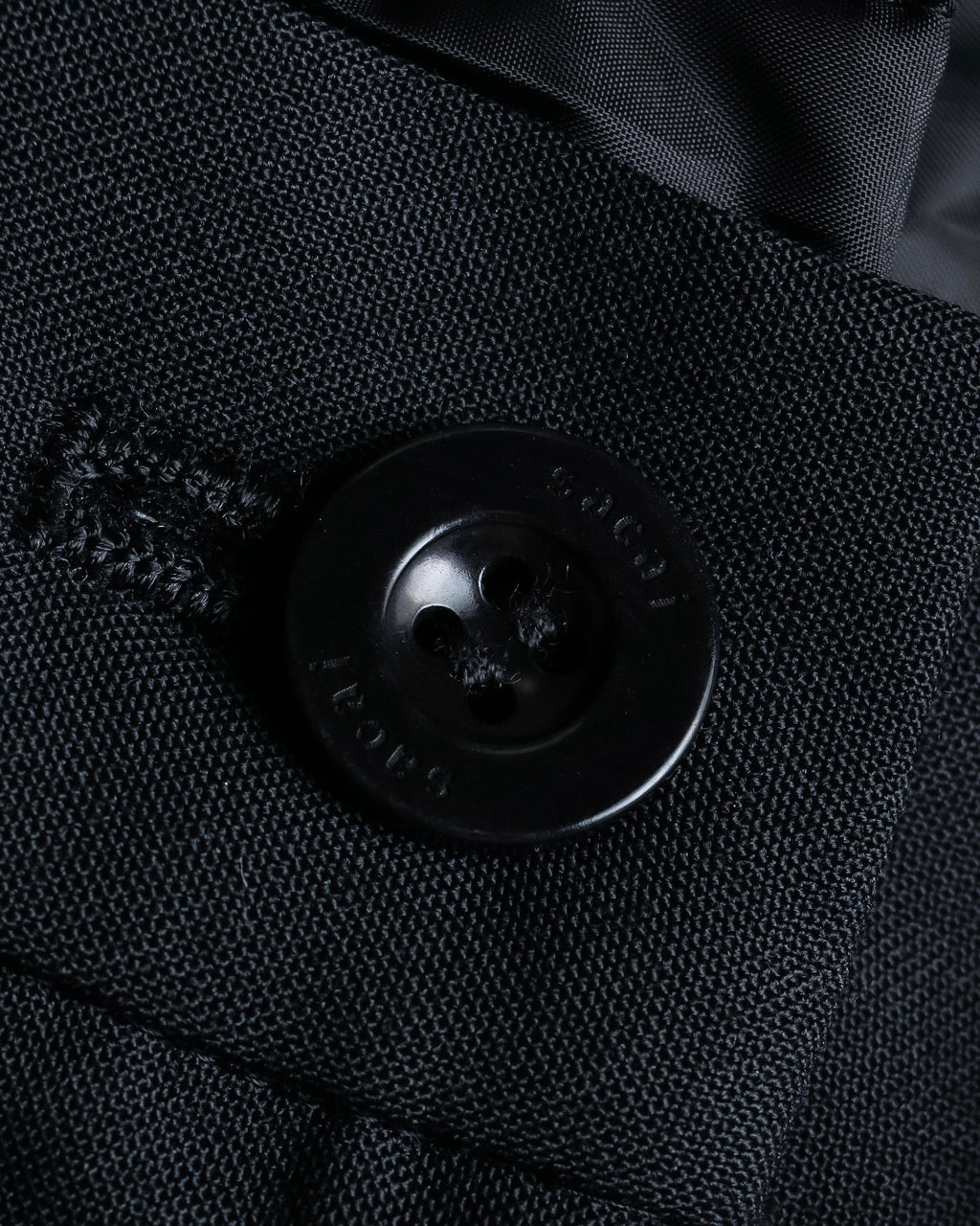 "sacai" Satin line design tapered slacks