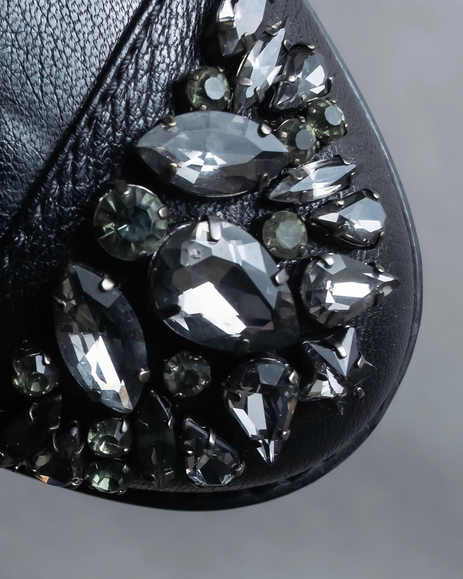 "Jimmy Choo" Bejeweled leather long boots