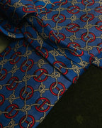 “HERMÈS” 90’s Rope and H motif silk tie