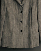 “Salvatore Ferragamo” 90’s-00’s Linen blend tailored jacket