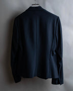 "PRADA" Short length tailored jacket & cropped skirt navy color set up