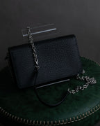 "MAISON MARGIELA" Grained leather chain wallet bag