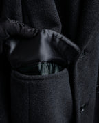 "GIORGIO ARMANI" Double-breasted charcoal gray super maxi chester coat