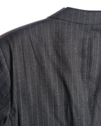 GIORGIO ARMANI/ Oversized Stripe Single Breasted 3B Tailored Jacket Gray