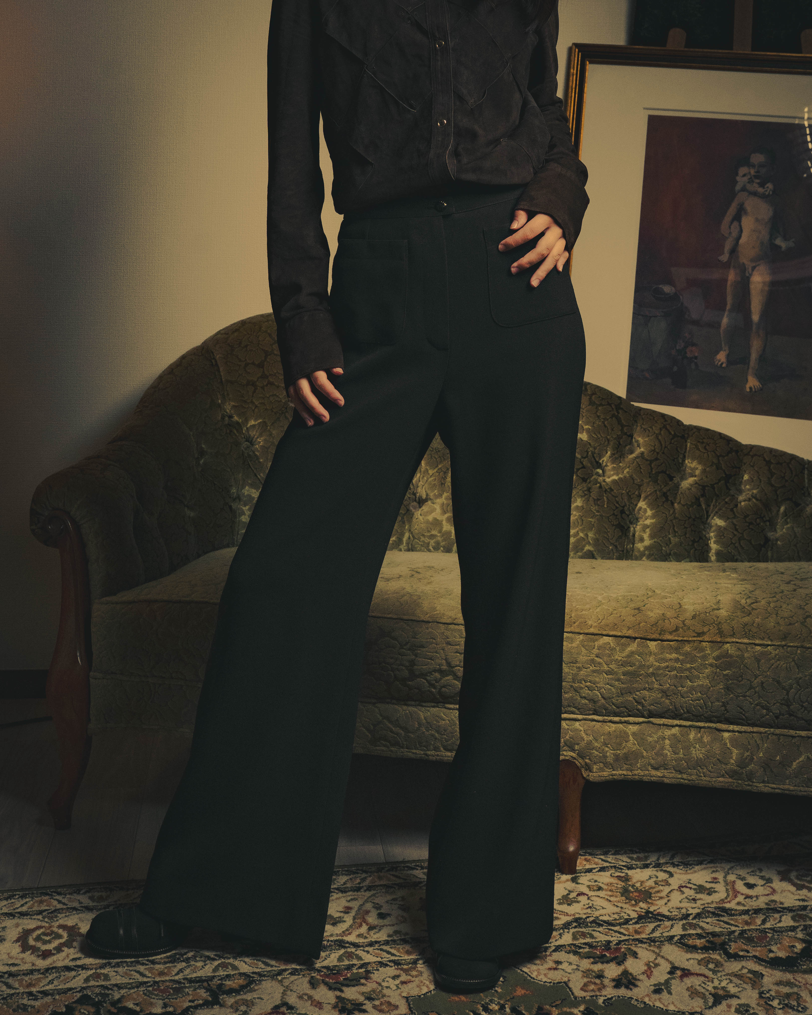 -SPECIAL- "CHANEL" 99SS  Dramatic wide-leg trousers