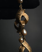 “Yves Saint Laurent” 80’s-90’s Baroque pearl heart motif necklace