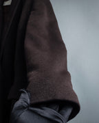 "VALENTINO" Shaped silhouette mocha brown chester coat