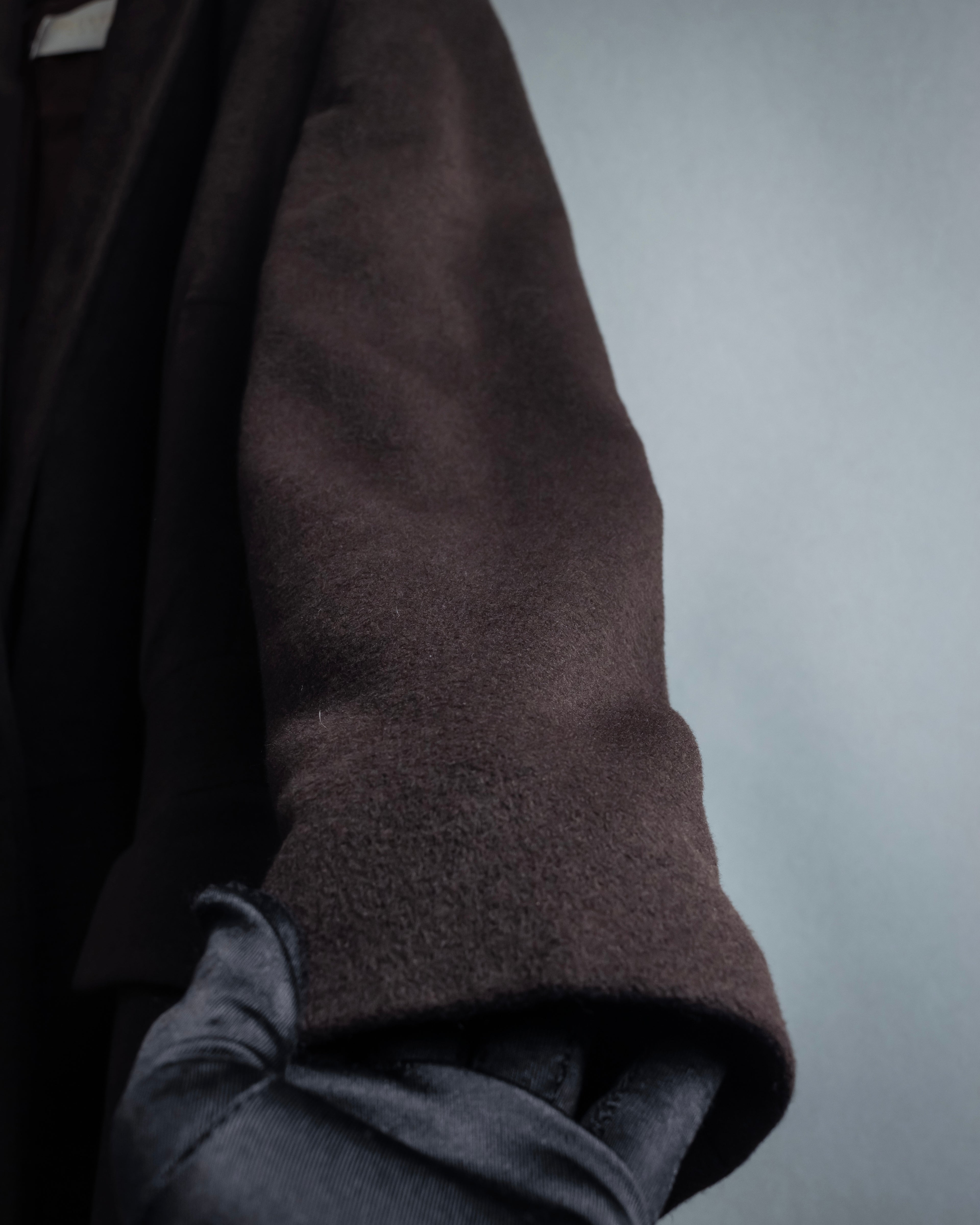 "VALENTINO" Shaped silhouette mocha brown chester coat