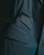 “Vintage” Textured blue tailored jacket