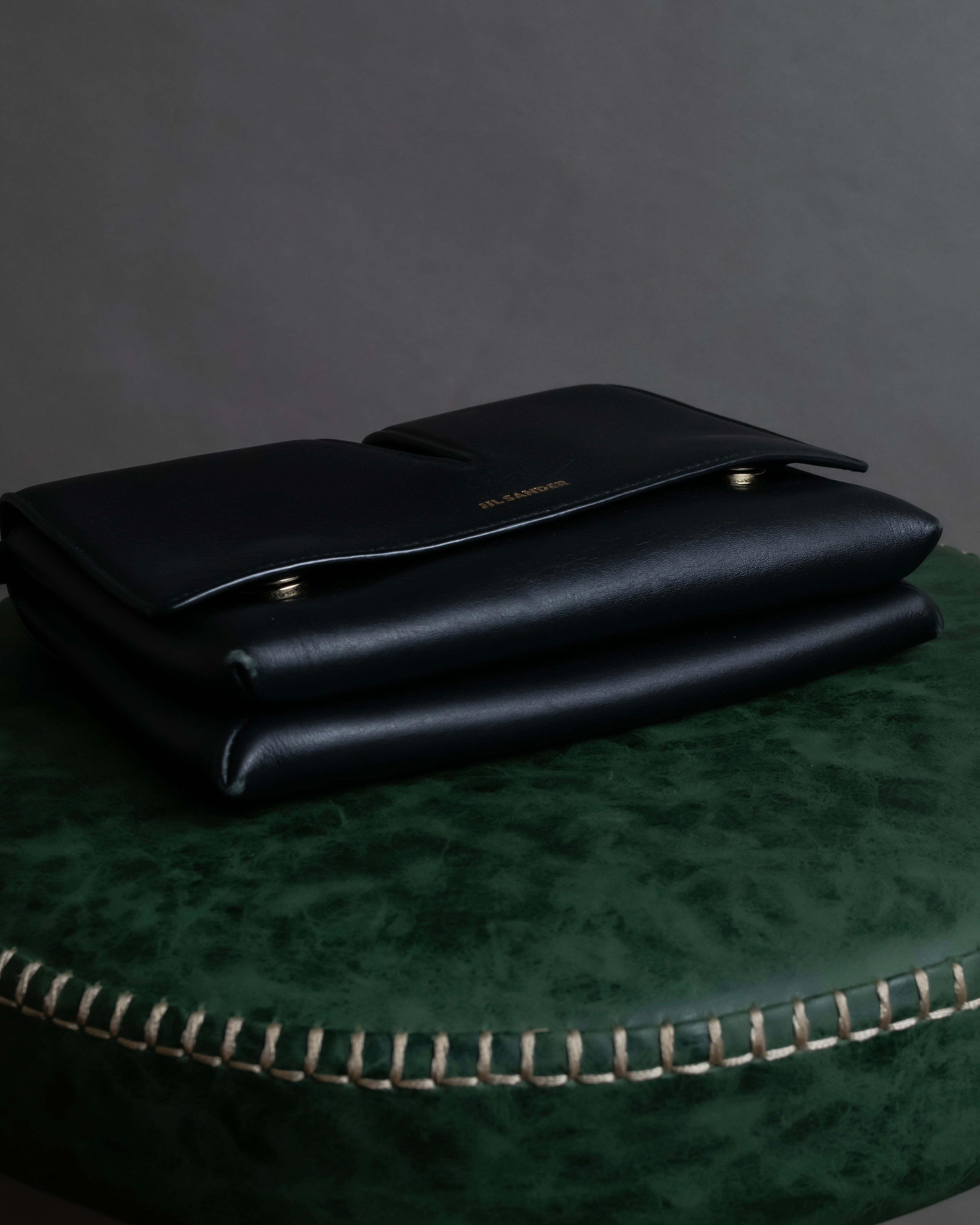 "JIL SANDER" Minimalist design leather shoulder bag