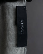"GUCCI" GGpattern silk blend fringe stole