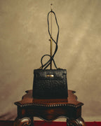 -SPECIAL- "Balenciaga" 90's-00's Ostrich leather structured top handle bag