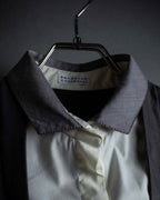 "BRUNELLO CUCINELLI" Layered shirt docking design knit pullover