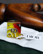 "Dior" Resin abstract pattern top gold ring