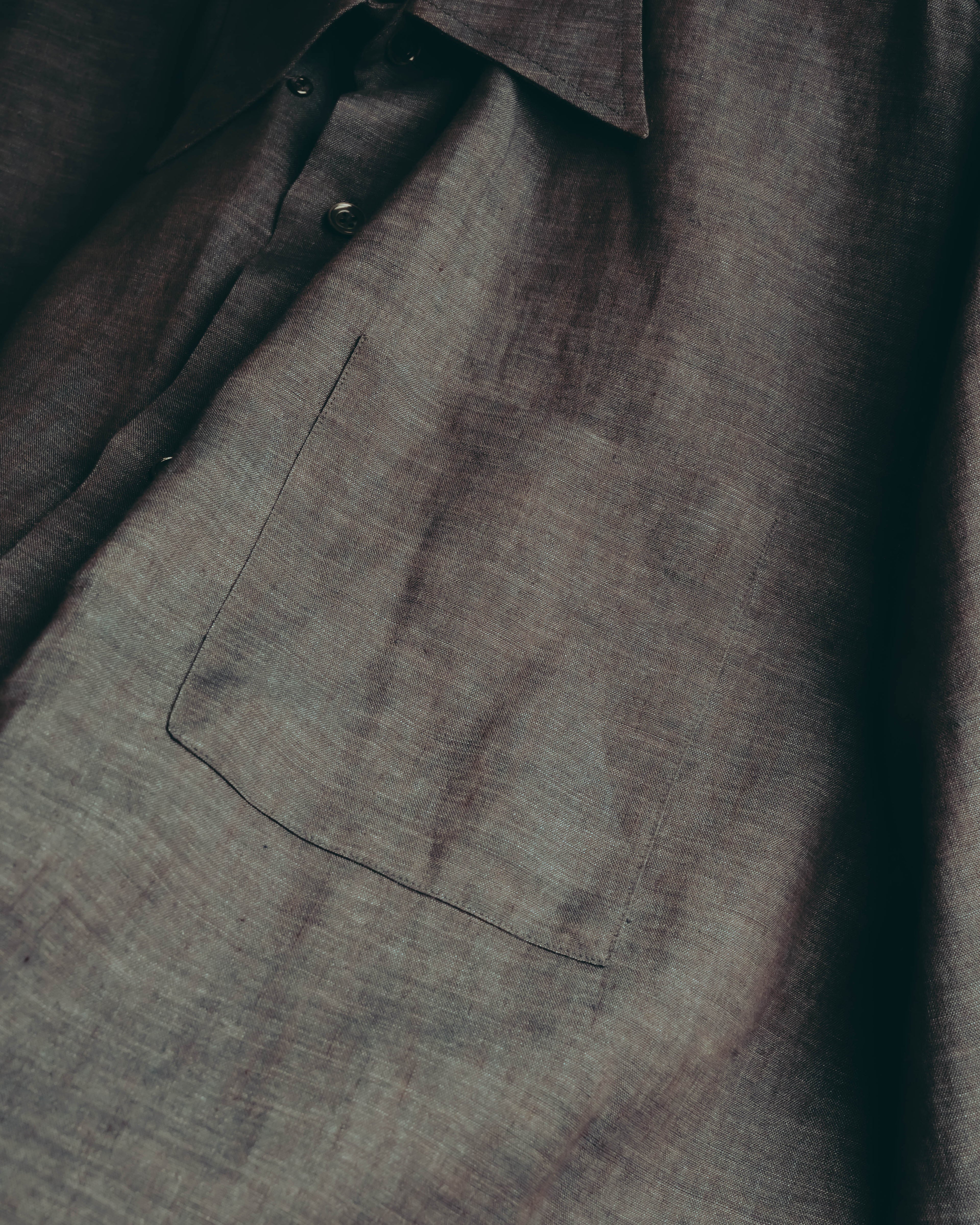 -SPECIAL- “HERMES” 90’s-00’s wide-collar linen shirt